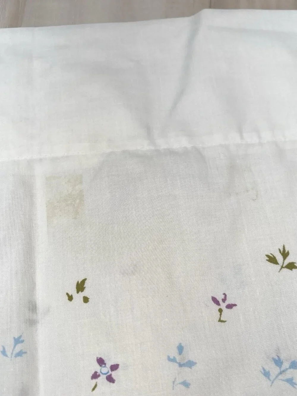 VTG FIELDCREST Perfection 2 Fine Combed Percale KING Size Blue Rose PILLOWCASES